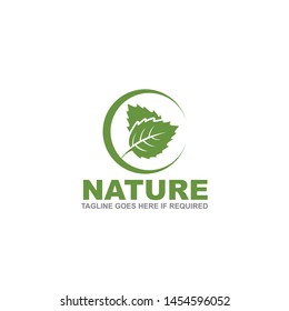Leaf icon logo design vector template