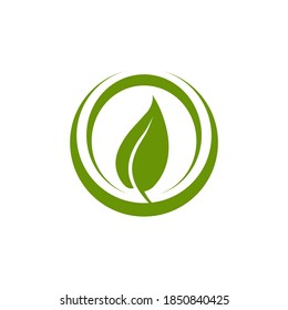 Leaf icon logo design vector template