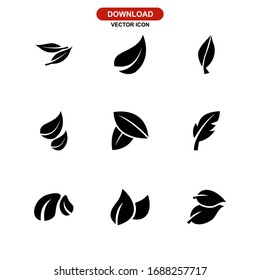 icono de hoja o logotipo símbolo de signo aislado ilustración vectorial ilustración - Colección de iconos vectoriales de estilo negro de alta calidad
