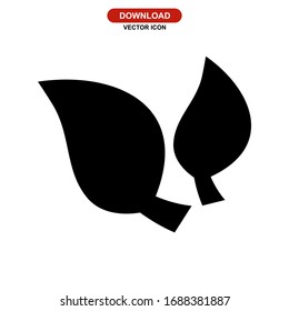 Icono de hoja o logotipo símbolo de signo aislado Ilustración vectorial - Iconos vectoriales de estilo negro de alta calidad
