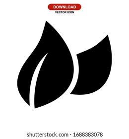 leaf icon or logo isolated sign symbol vector illustration - high quality black style vector icons
