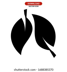 Icono de hoja o logotipo símbolo de signo aislado Ilustración vectorial - Iconos vectoriales de estilo negro de alta calidad
