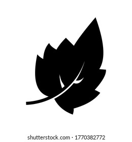 Icono de hoja o logotipo símbolo de signo aislado ilustración vectorial - iconos vectoriales de estilo negro de alta calidad

