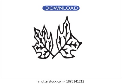 Blattsymbol oder Logo einzeln auf Zeichen, Vektorgrafik - hochwertige Vektorsymbole in schwarzem Stil.