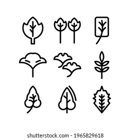 icono de hoja o logotipo símbolo de signo aislado ilustración vector ilustración - Colección de iconos vectoriales de estilo negro de alta calidad
