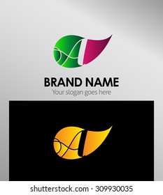 Leaf icon Logo Letter A
