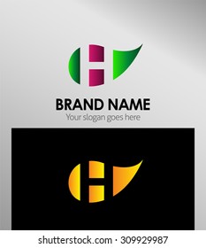 Leaf icon Logo Letter H
