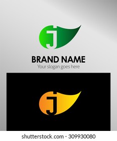 Leaf icon Logo Letter J
