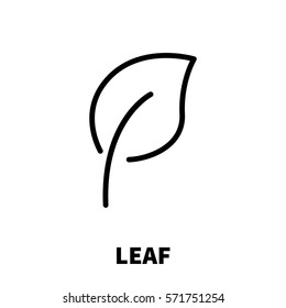 Leaf icon or logo in modern line style. High quality black outline pictogram for web site design and mobile apps. Vector illustration on a white background.