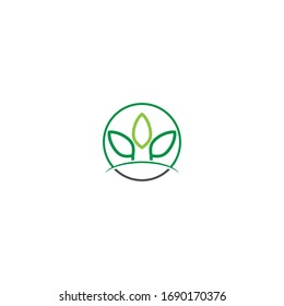 Ilustración del logotipo de icono de hoja
