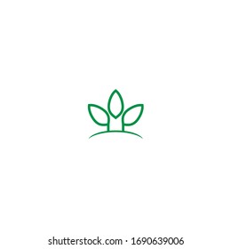 Ilustración del logotipo de icono de hoja