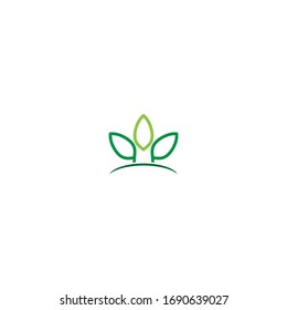 Leaf icon logo template illustration