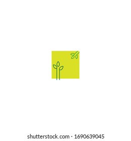 Leaf icon logo template illustration