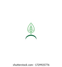 Leaf icon logo template illustration