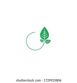 Ilustración del logotipo de icono de hoja
