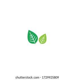 Leaf icon logo template illustration
