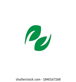 Leaf icon logo template illustration