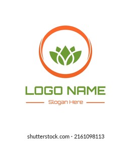 leaf icon logo vector design