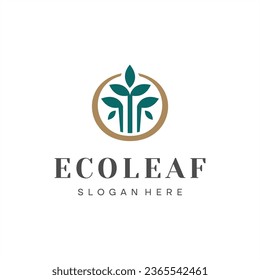 leaf icon logo vector empowerment social luxury branding