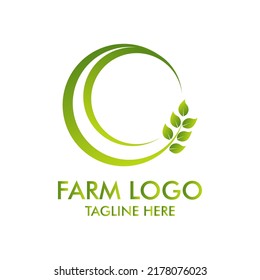 Leaf icon logo vector for farm logo vector. Tree leaf logo vector.