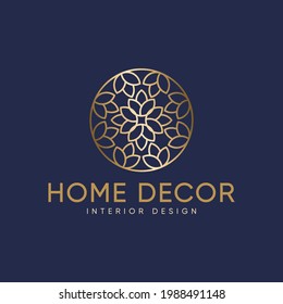 Logo eines Blattes, Vektorgrafik für Salon, Spa
Schönheit, Luxus-Ikone.