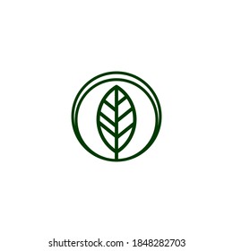 Leaf icon logotype design vector illustration