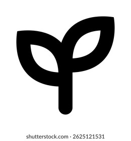 Leaf icon . for mobile concept and web design on white background