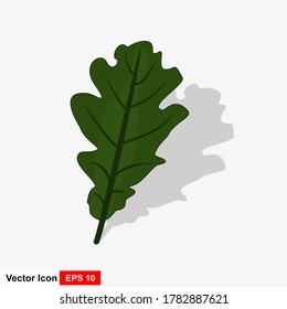 Leaf icon, modern minimal flat design style, vector illustration. Eco symbol