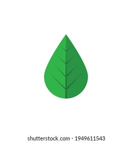 Icono de hoja, diseño plano moderno mínimo, ilustración vectorial. Símbolo ecológico
