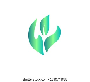 Leaf icon with natural design