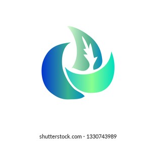 Leaf icon with natural design