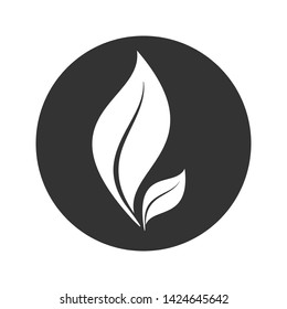 Leaf Icon. Natural Product, Vegan Illustration As A Simple Vector Sign & Trendy Symbol for Design and Websites, Presentation or Mobile Application. 
