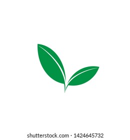 Leaf Icon. Natural Product, Vegan Illustration As A Simple Vector Sign & Trendy Symbol for Design and Websites, Presentation or Mobile Application. 