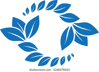 Leaf icon, natural leaf symbol black vector