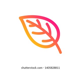Leaf icon. Nature plant sign. Environmental care symbol. Classic flat style. Gradient leaf icon. Vector