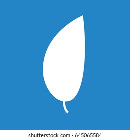 Leaf icon on blue background