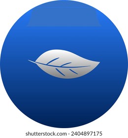 leaf icon on circle background vector