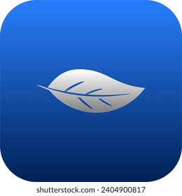 leaf icon on square background vector