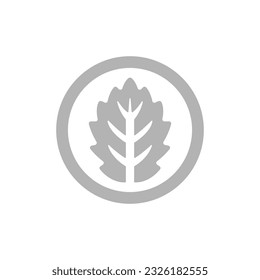 leaf icon on a white background, vector illustration