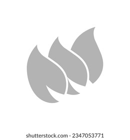 leaf icon on a white background, vector illustration