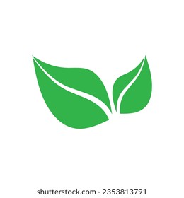 leaf icon on white background