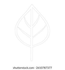 Leaf icon on white background. Vector illustration