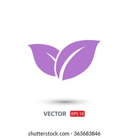 leaf icon. One of set web icons