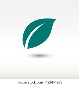 leaf icon. One of set web icons