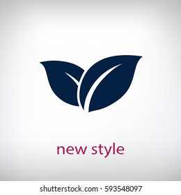 leaf icon. One of set web icons