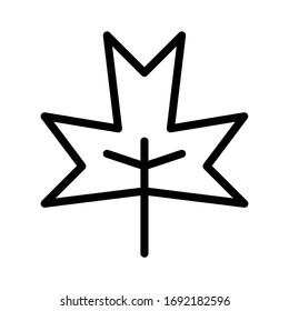 Leaf icon outline vector design