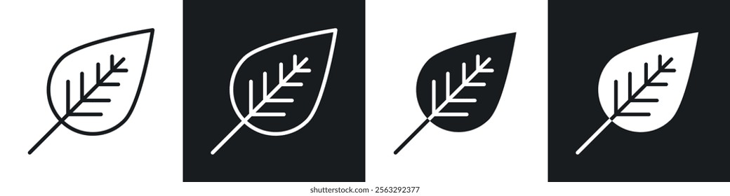 Leaf icon pack for app and website ui designs.