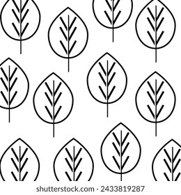 Leaf Icon Pattern Vector Art Illustration design