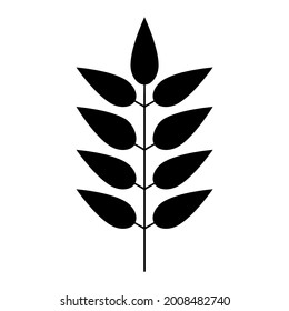 leaf icon png vector isolated on white background.