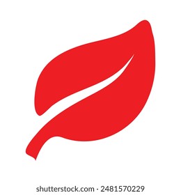 Leaf icon. Red leaf icon with simple and modern design for logo. Leaf icon ecology nature element, red, leaf, environment and nature eco sign. Simple element illustration.